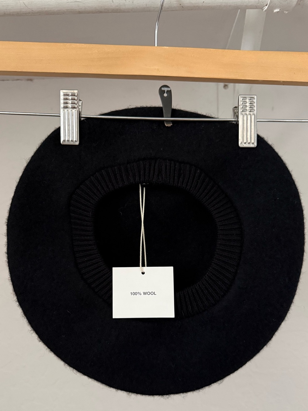 Bundle 3 for 50% off NWT Zara Black 100% Wool Classic Beret - Picture 3 of 5